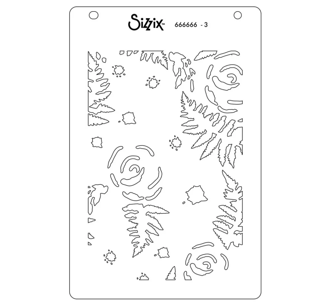 Hot Sizzix Layered Stencils "Abstract Blooms"