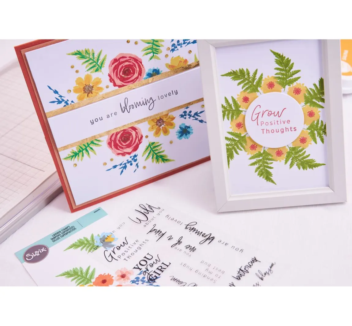 Hot Sizzix Layered Stencils "Abstract Blooms"