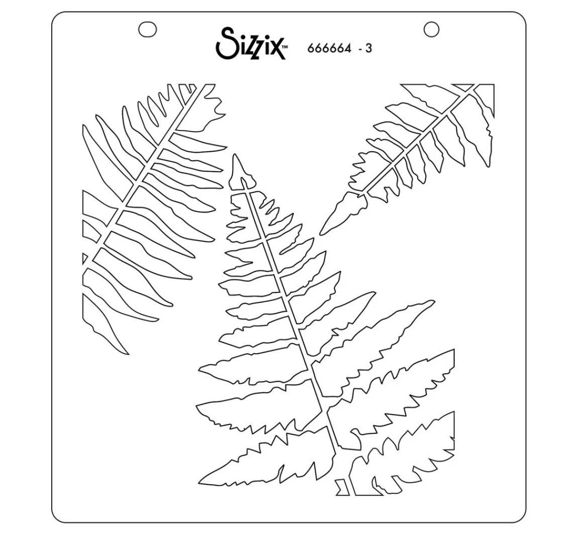 Hot Sizzix Layered Stencils "Fern"