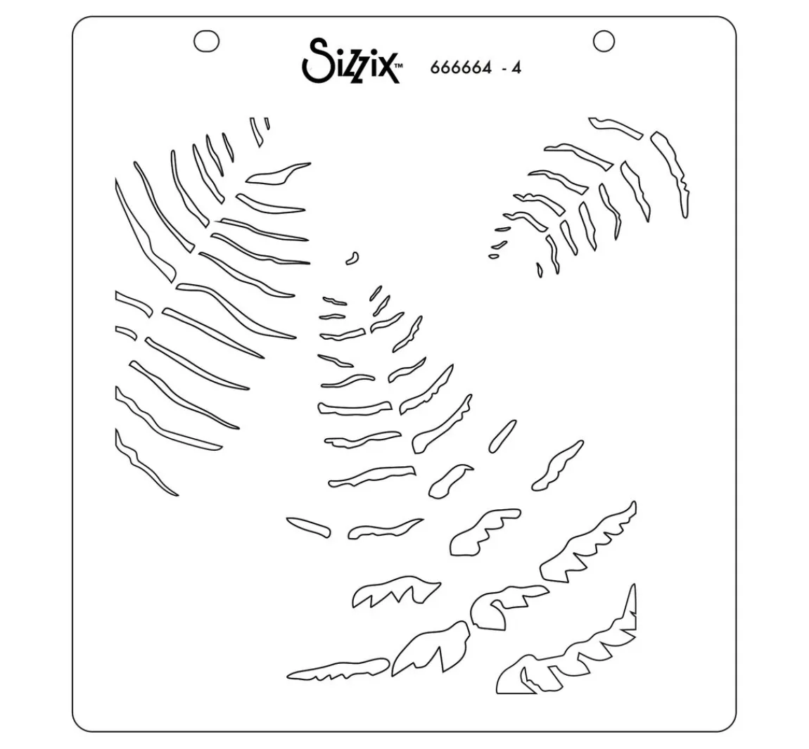 Hot Sizzix Layered Stencils "Fern"