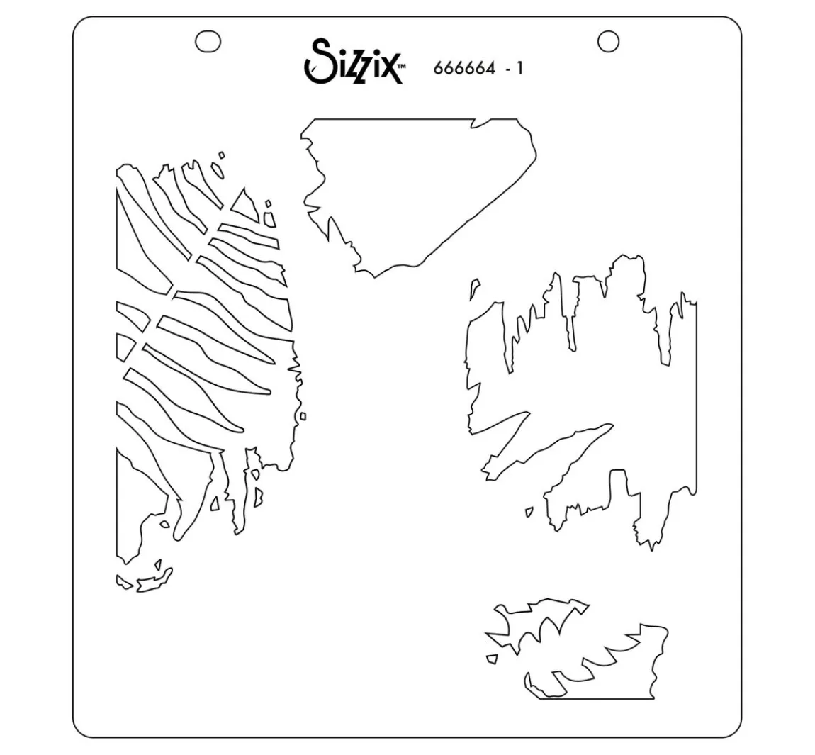 Hot Sizzix Layered Stencils "Fern"