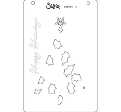 New Sizzix Layered Stencils "Happy Holidays by Stacey Park"