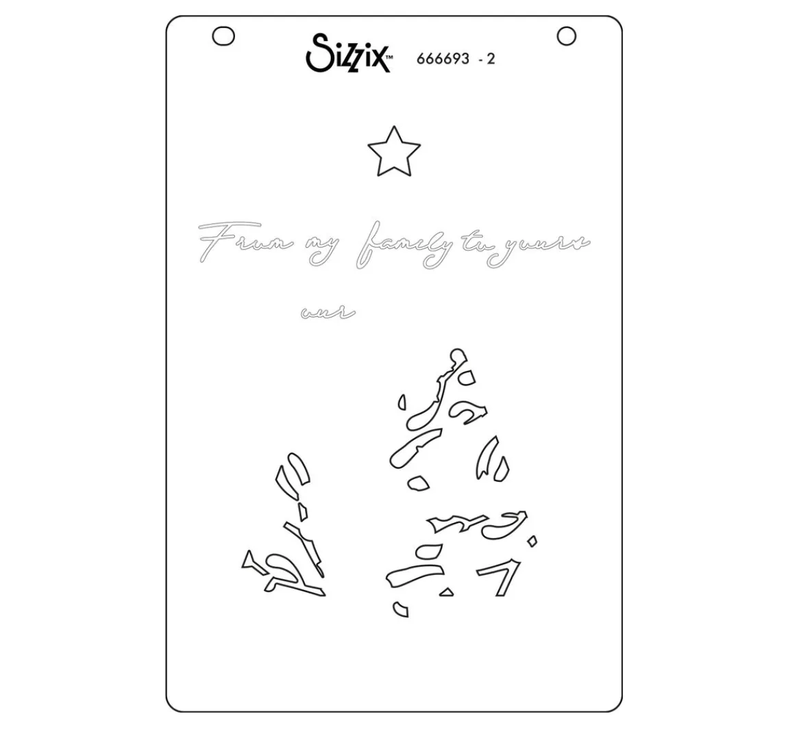 New Sizzix Layered Stencils "Happy Holidays by Stacey Park"