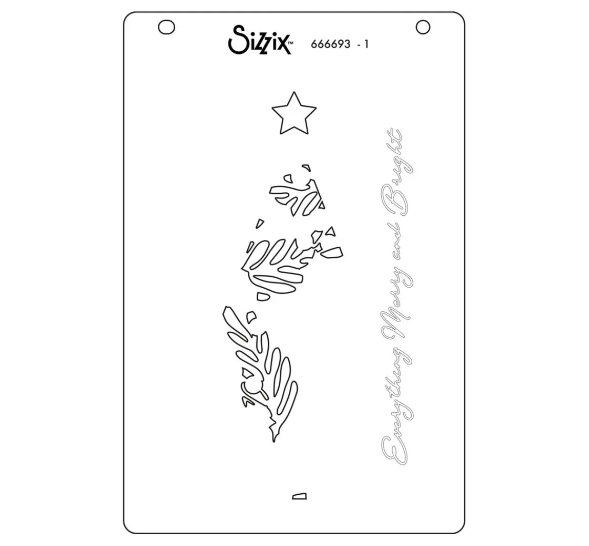 New Sizzix Layered Stencils "Happy Holidays by Stacey Park"