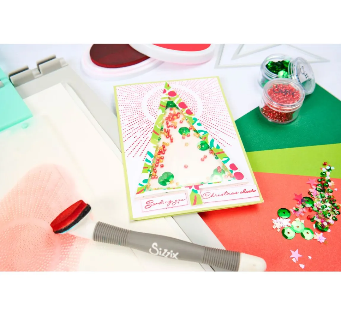 New Sizzix Layered Stencils "Happy Holidays by Stacey Park"
