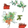 Best Sizzix Stanzschablone und Clear Stamps "Pencil Line Holly by 49 and Market"