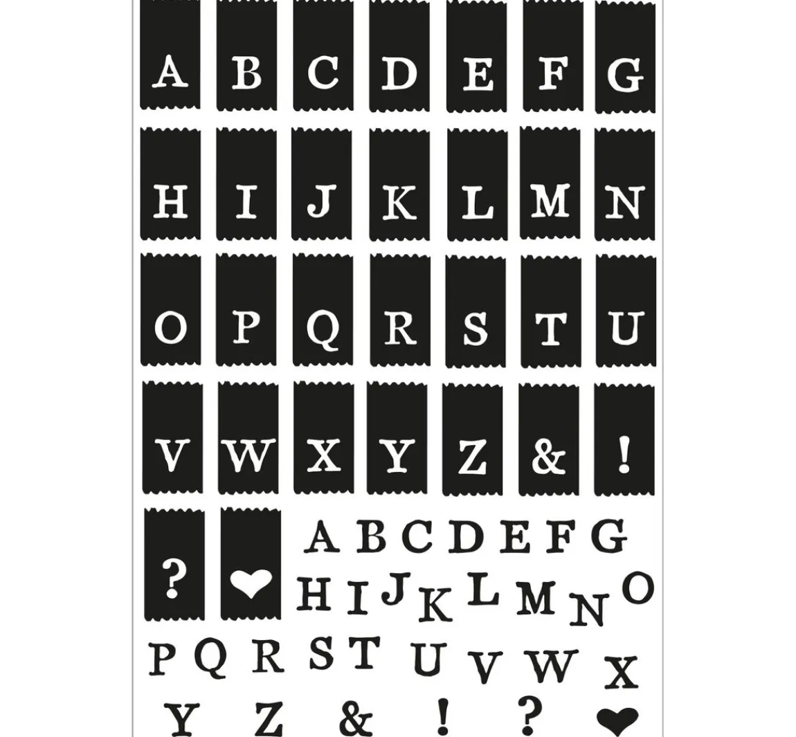 Hot Sizzix Stanzschablone und Clear Stamps "Tab Stamp Alpha by 49 and Market"