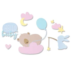 Best Sizzix Thinlits Stanzschablone "Hello Baby"