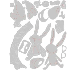Sizzix Thinlits Stanzschablone "Bunny + Chick by Tim Holtz"