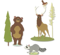 Sale Sizzix Thinlits Stanzschablone "Forest Animals #2"