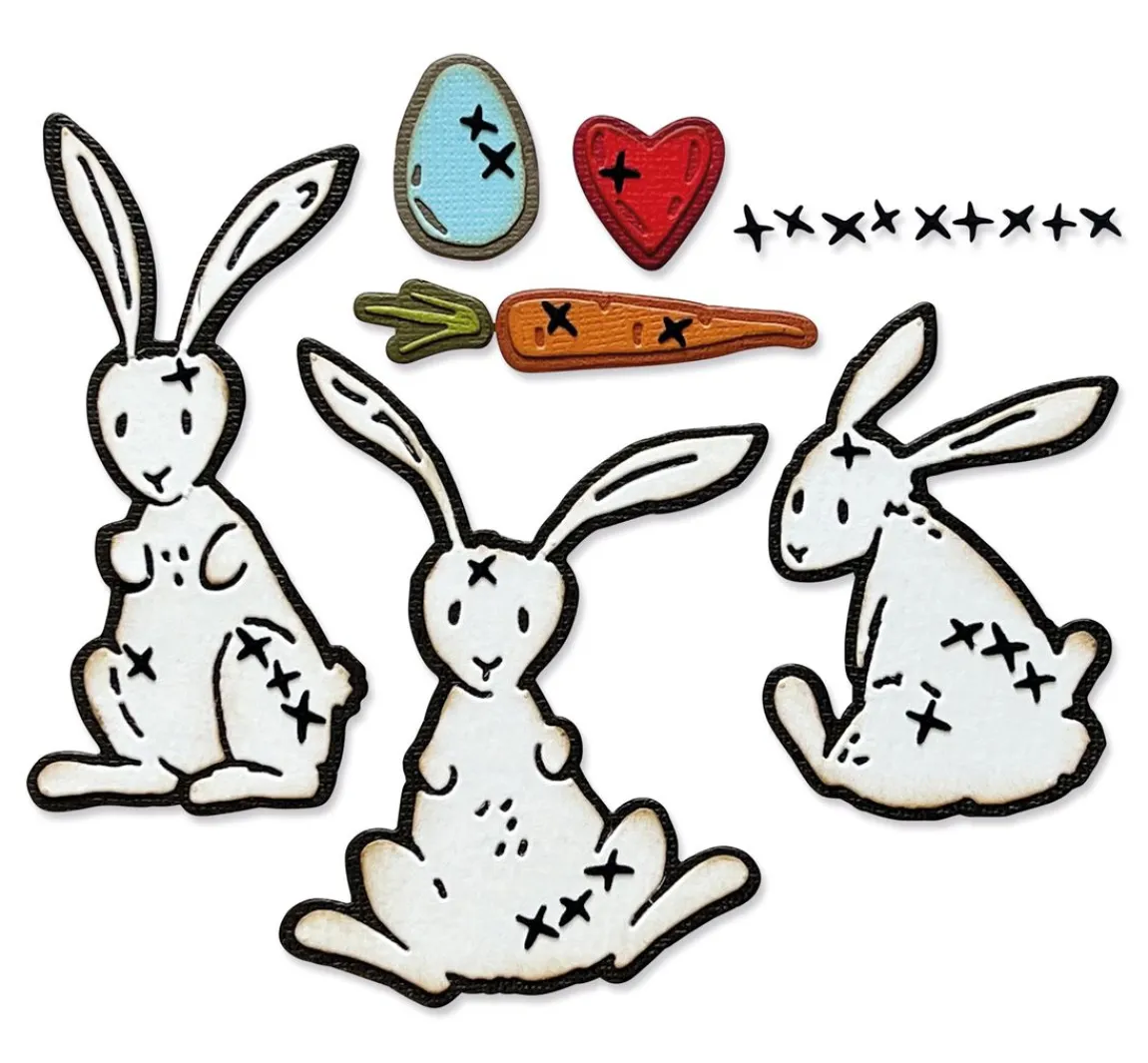 Best Sizzix Thinlits Stanzschablone "Bunny Stitch by Tim Holtz"