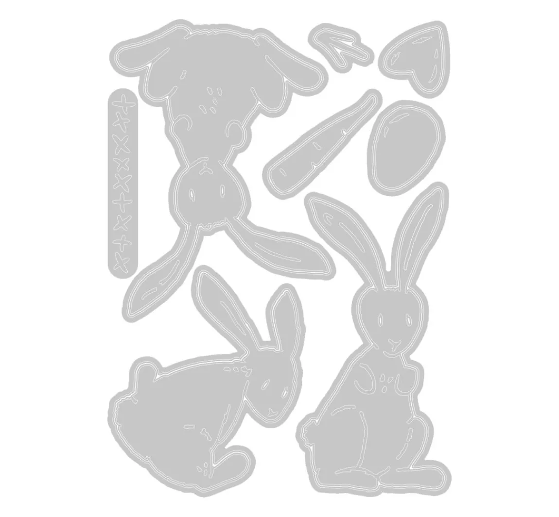 Best Sizzix Thinlits Stanzschablone "Bunny Stitch by Tim Holtz"