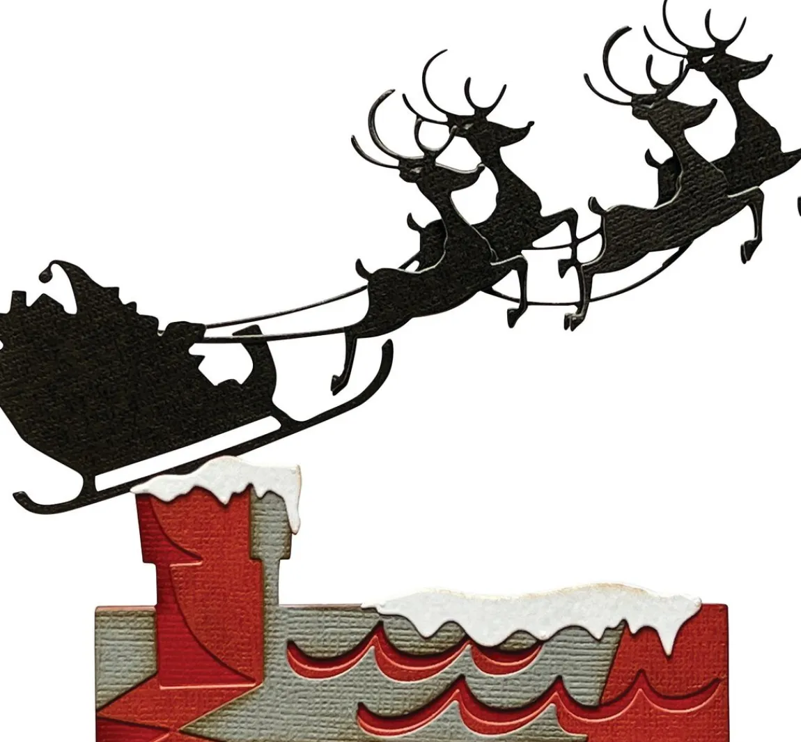 Outlet Sizzix Thinlits Stanzschablone "Reindeer Sleigh by Tim Holtz"
