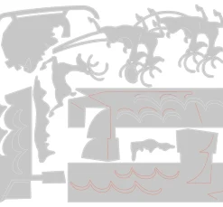 Outlet Sizzix Thinlits Stanzschablone "Reindeer Sleigh by Tim Holtz"