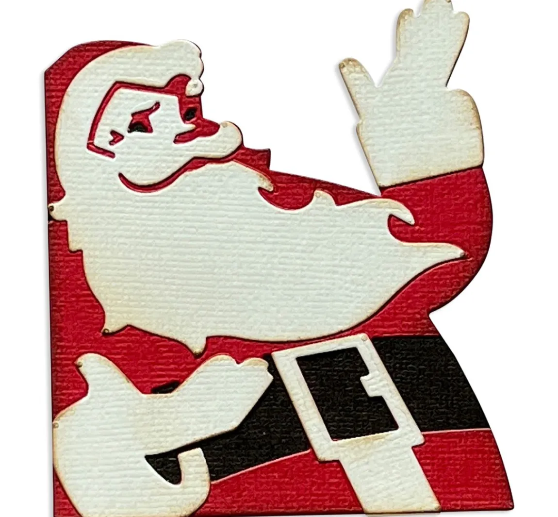 Hot Sizzix Thinlits Stanzschablone "Retro Santa by Tim Holtz"