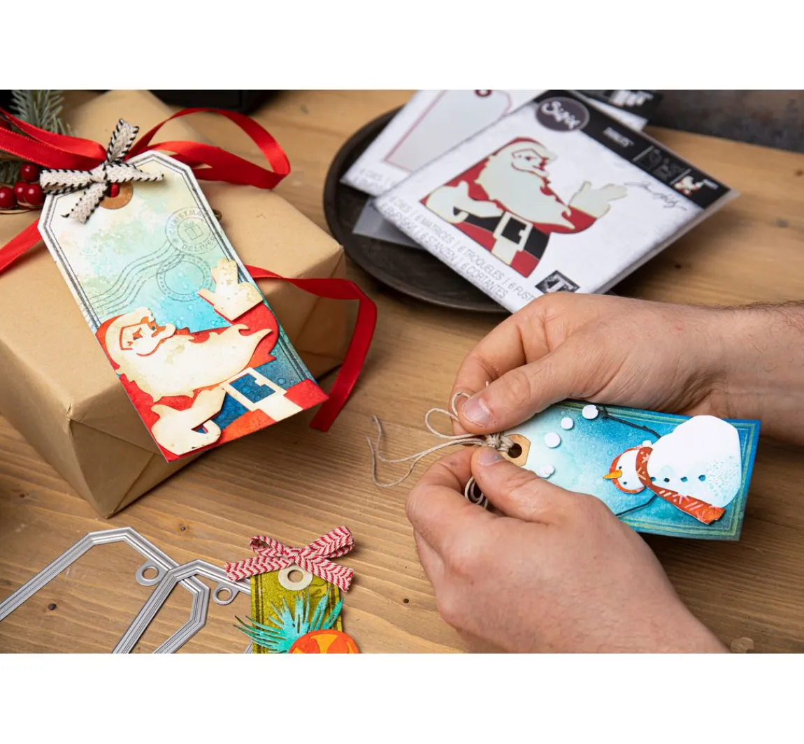 Hot Sizzix Thinlits Stanzschablone "Retro Santa by Tim Holtz"
