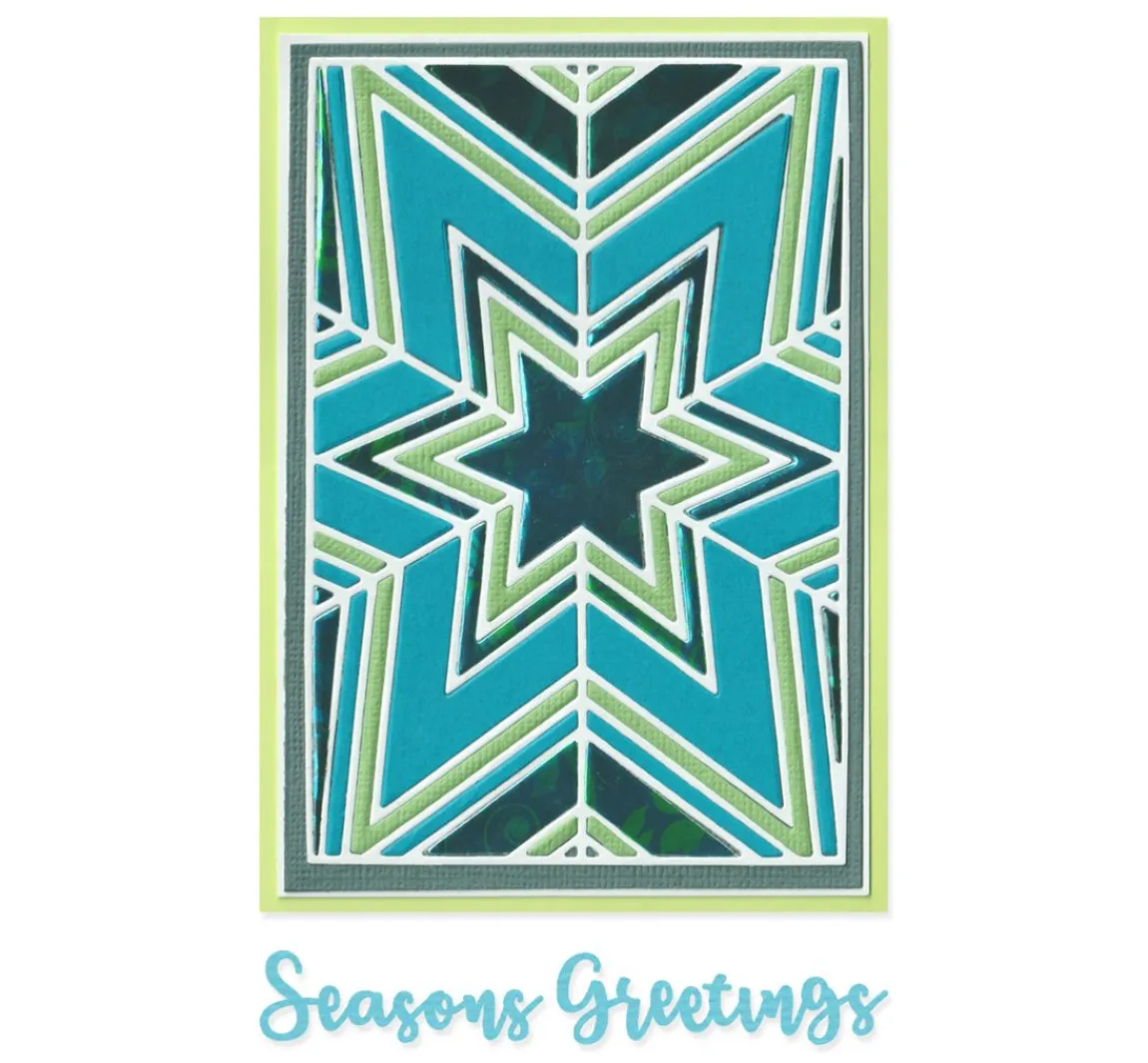 Best Sizzix Thinlits Stanzschablone "Cosmopolitan Christmas - Star Bright by Stacey P