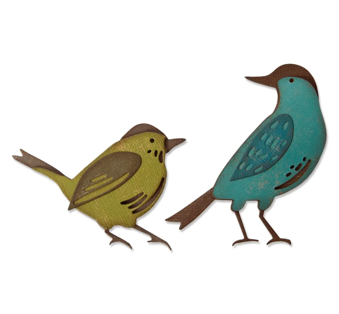 Clearance Sizzix Thinlits Stanzschablone "Feathered Friends by Tim Holtz"