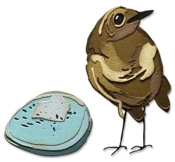 Outlet Sizzix Thinlits Stanzschablone "Bird & Egg Colorize by Tim Holtz"