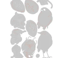 Outlet Sizzix Thinlits Stanzschablone "Bird & Egg Colorize by Tim Holtz"