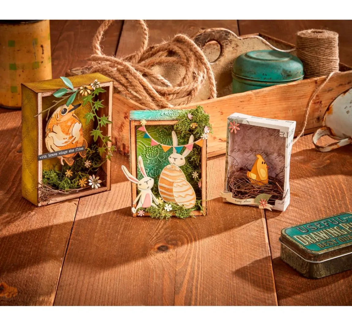Outlet Sizzix Thinlits Stanzschablone "Bird & Egg Colorize by Tim Holtz"