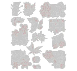 Best Sizzix Thinlits Stanzschablone "Brushstroke Flowers Mini by Tim Holtz"