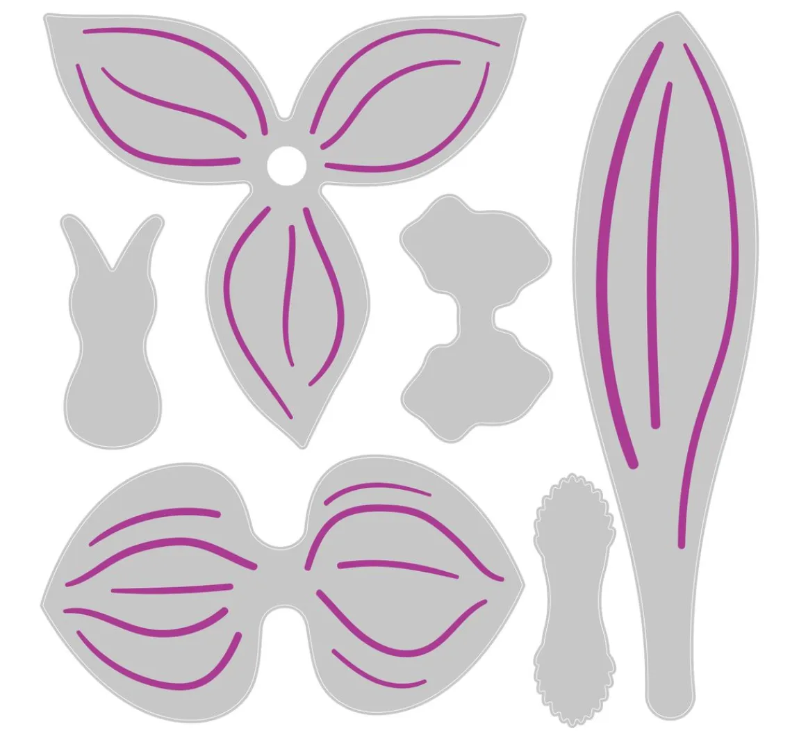 Online Sizzix Thinlits Stanzschablone "Orchid"