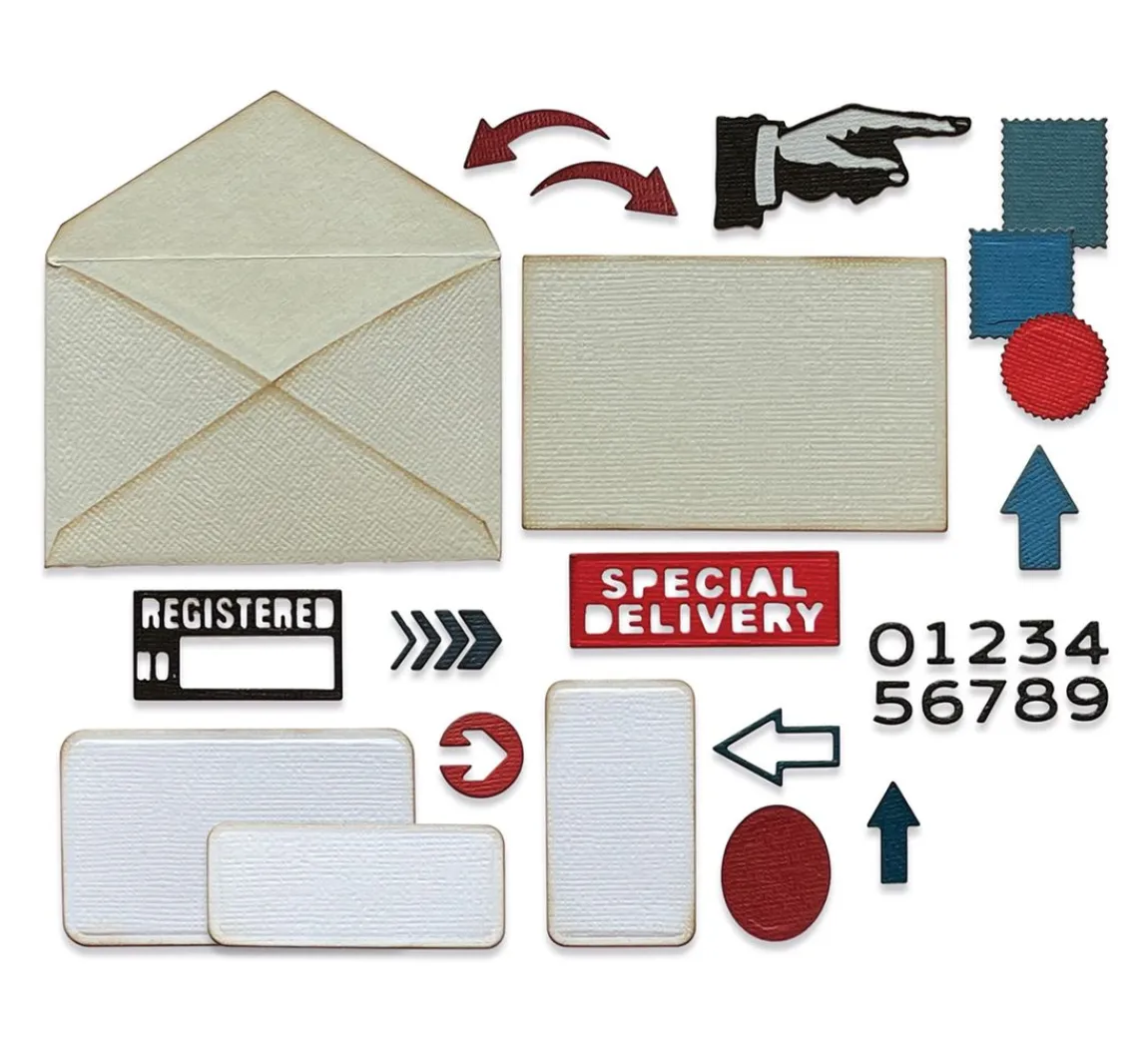 Online Sizzix Thinlits Stanzschablone "Postale by Tim Holtz"