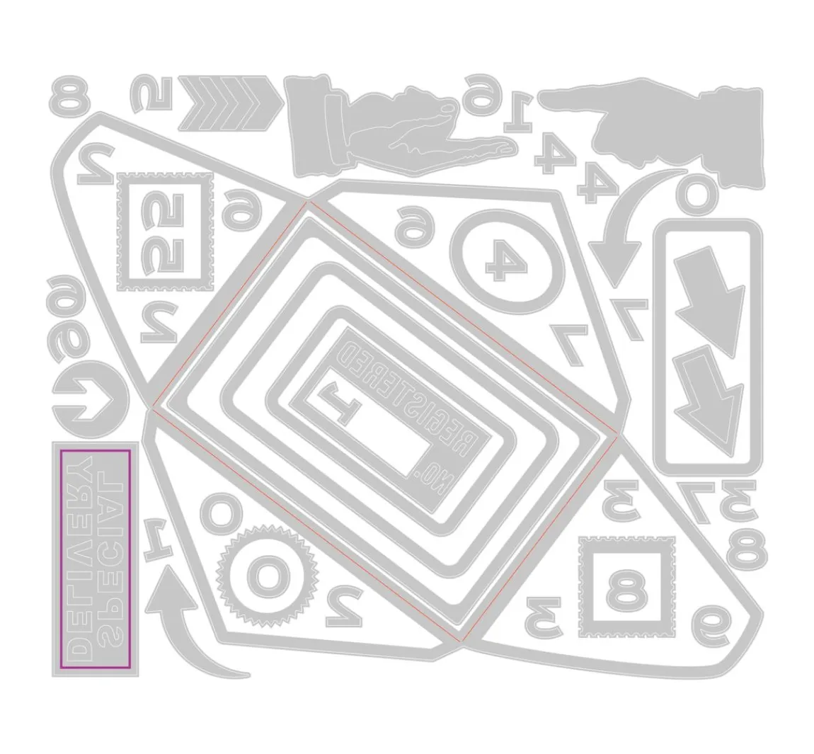 Online Sizzix Thinlits Stanzschablone "Postale by Tim Holtz"