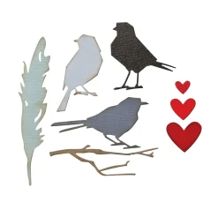 Best Sizzix Thinlits Stanzschablone "Lovebirds by Tim Holtz"