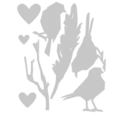 Best Sizzix Thinlits Stanzschablone "Lovebirds by Tim Holtz"
