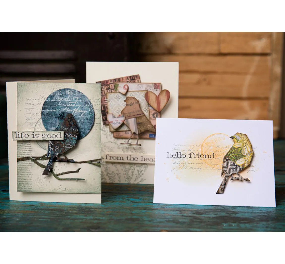 Best Sizzix Thinlits Stanzschablone "Lovebirds by Tim Holtz"