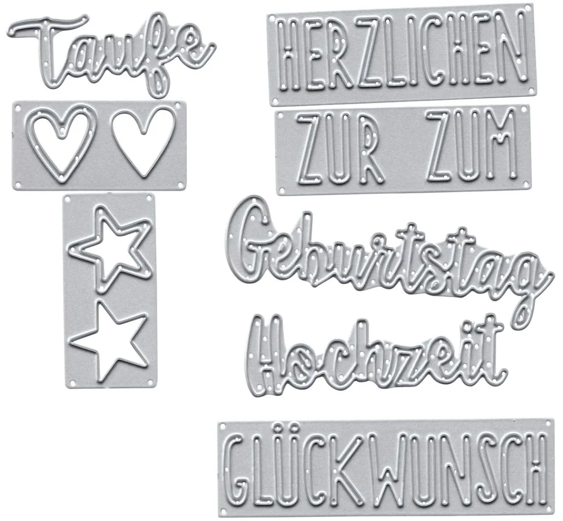 Sale Sizzix Thinlits Stanzschablone "Herzlichen Glückwunsch"