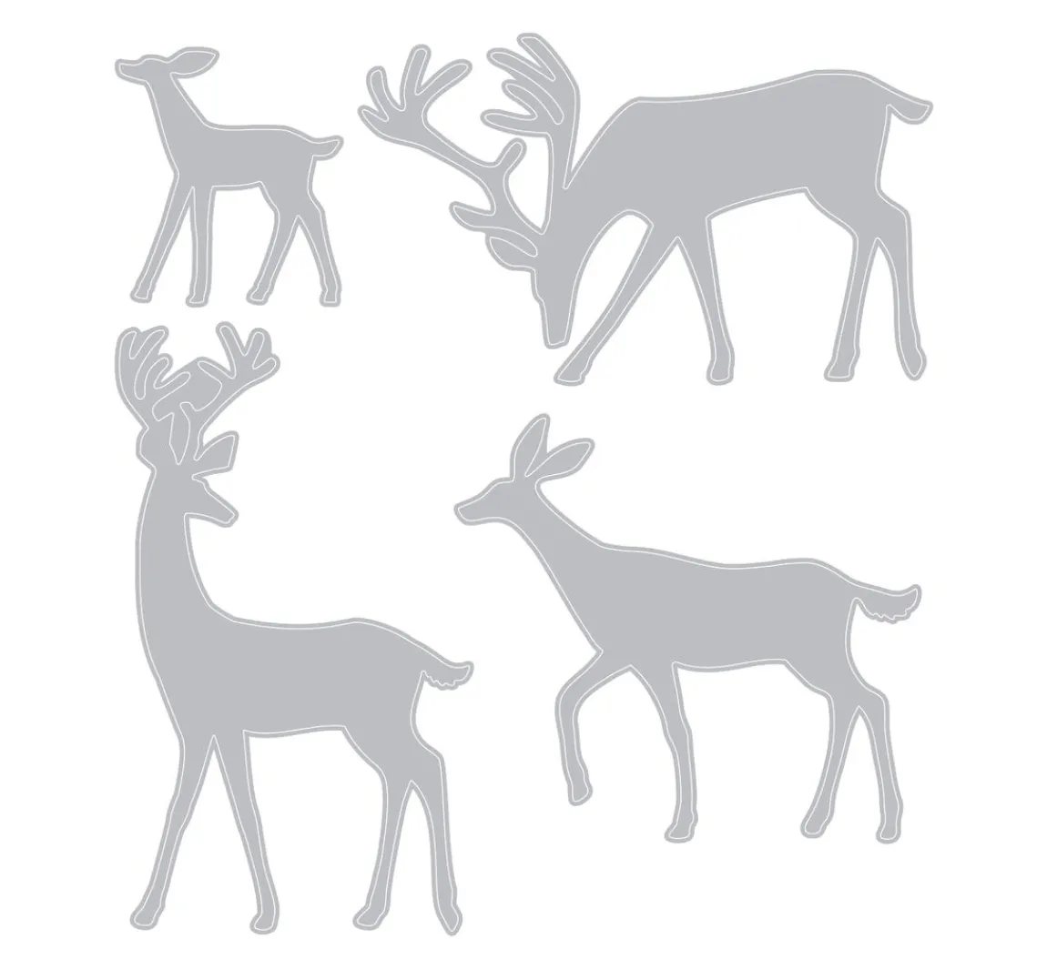 Clearance Sizzix Thinlits Stanzschablone "Darling Deer by Tim Holtz"