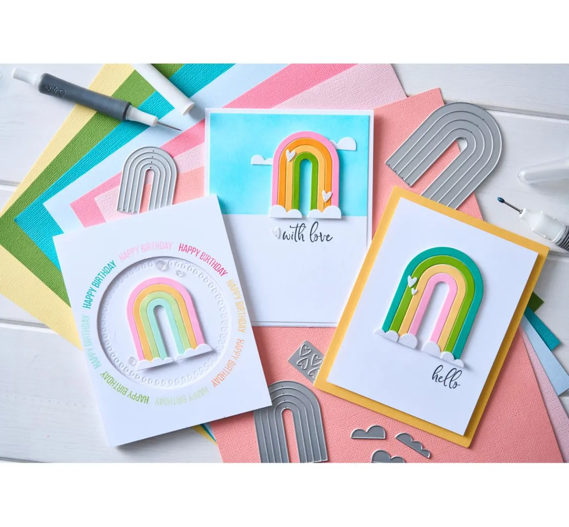 Sale Sizzix Thinlits Stanzschablone "Rainbow Arches by Catherine Pooler"