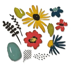 Outlet Sizzix Thinlits Stanzschablone "Modern Floristry by Tim Holtz"