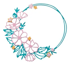 Sale Sizzix Thinlits Stanzschablone "Floral Round"