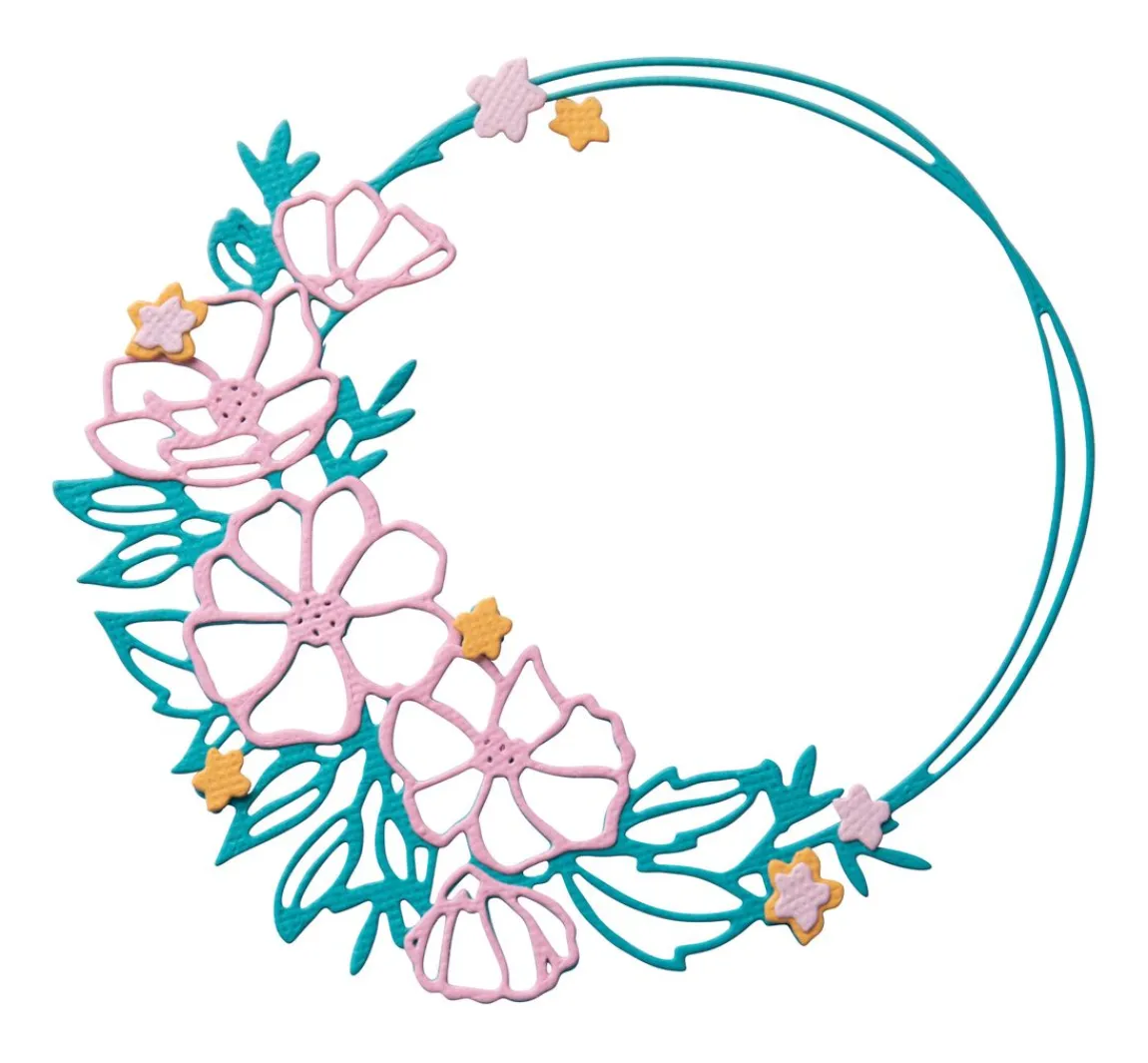 Sale Sizzix Thinlits Stanzschablone "Floral Round"