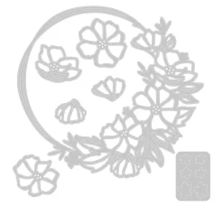 Sale Sizzix Thinlits Stanzschablone "Floral Round"
