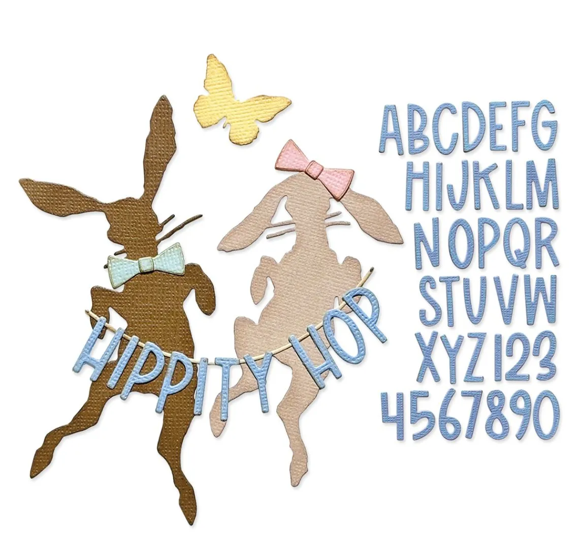 Best Sizzix Thinlits Stanzschablone "Hippity Hop by Tim Holtz"