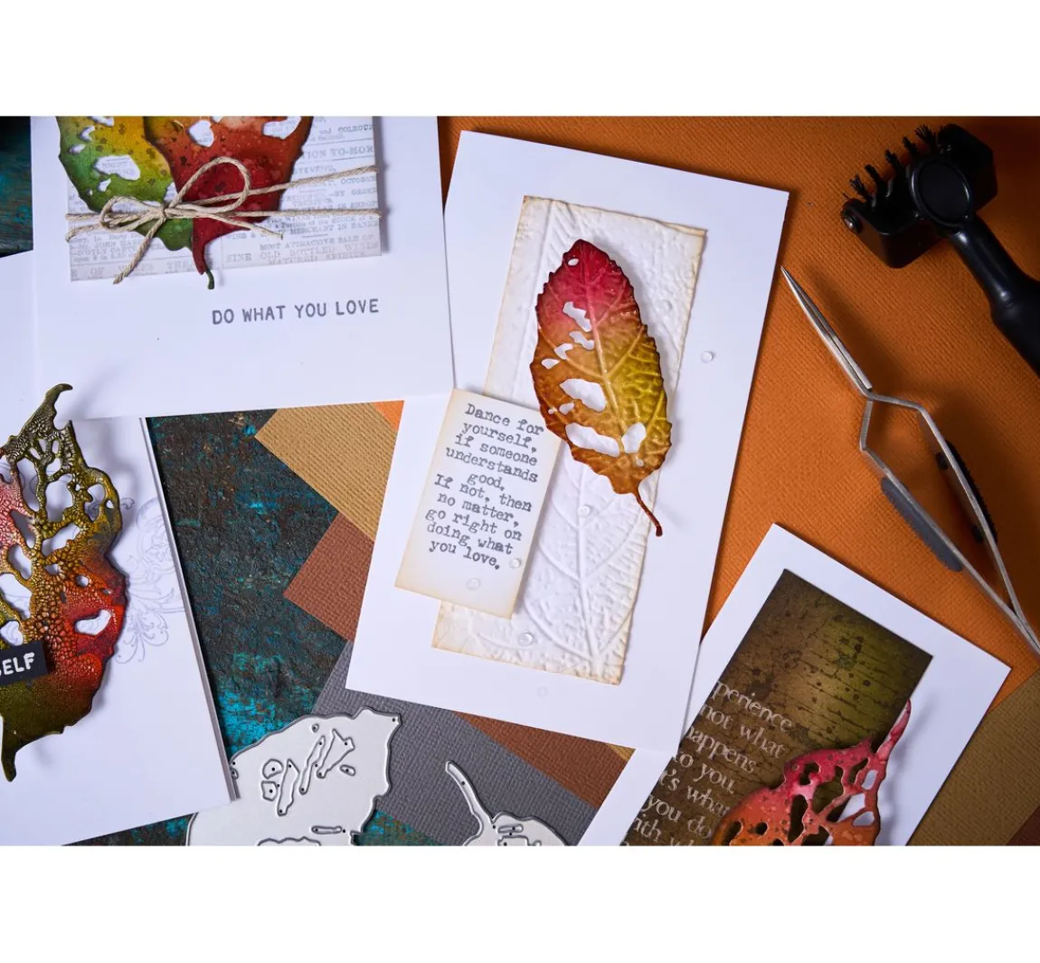 Hot Sizzix Thinlits Stanzschablone "Leaf Fragments by Tim Holtz"