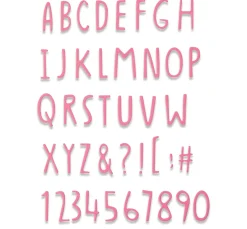 Clearance Sizzix Thinlits Stanzschablone "Hand Drawn Alphabet"