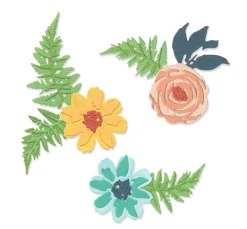 Hot Sizzix Thinlits Stanzschablone "Flowers & Fern"