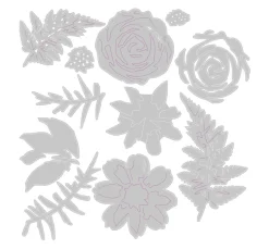 Hot Sizzix Thinlits Stanzschablone "Flowers & Fern"