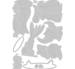 New Sizzix Thinlits Stanzschablone "Forest Animals"