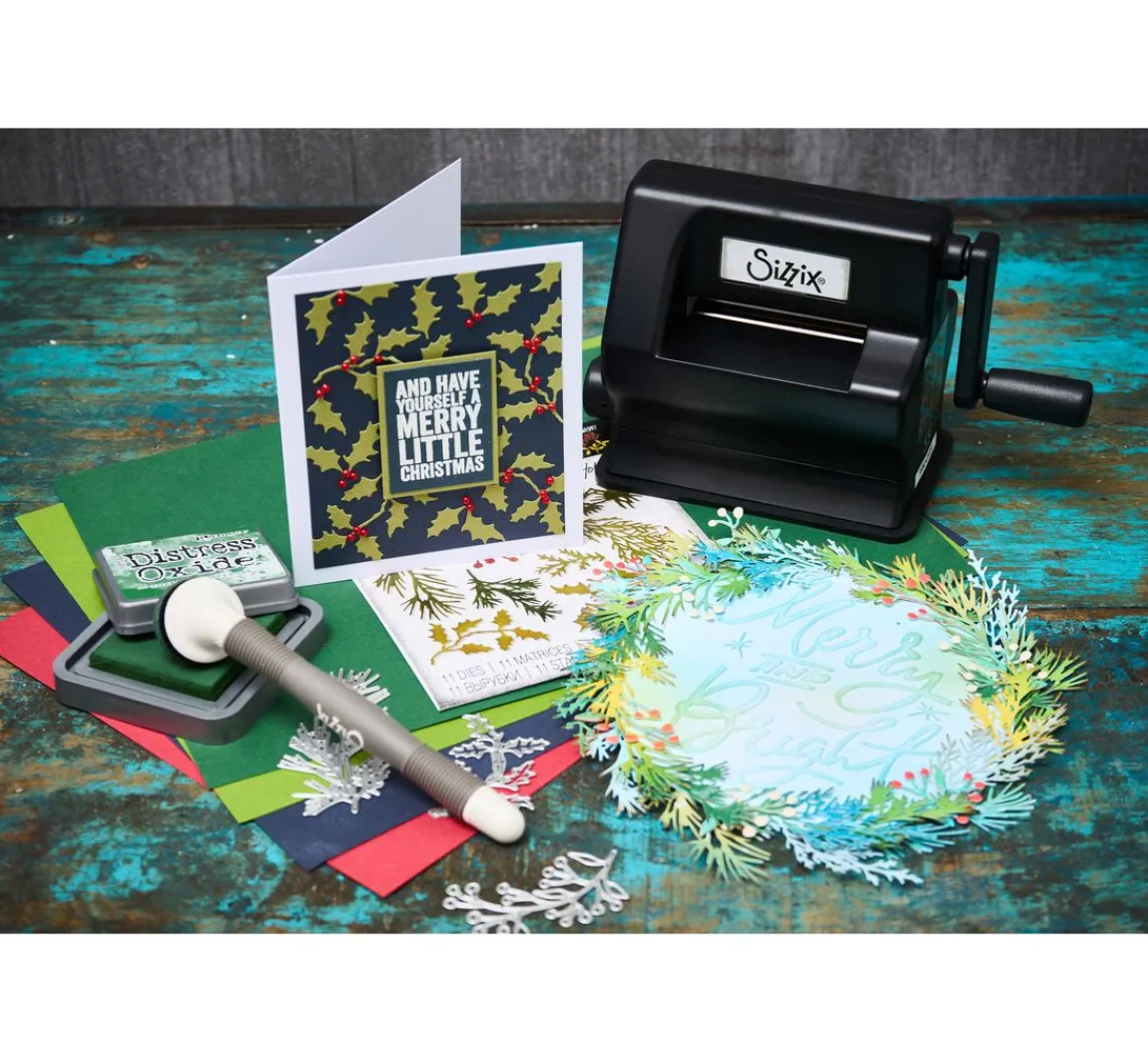Clearance Sizzix Thinlits Stanzschablone "Holiday Greens by Tim Holtz"