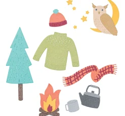 Sale Sizzix Thinlits Stanzschablone "Cozy Woodland"