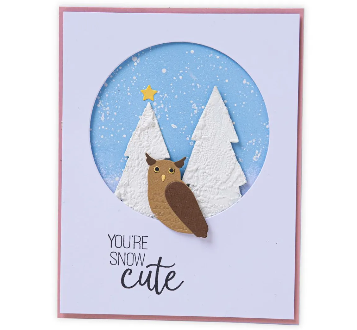 Sale Sizzix Thinlits Stanzschablone "Cozy Woodland"