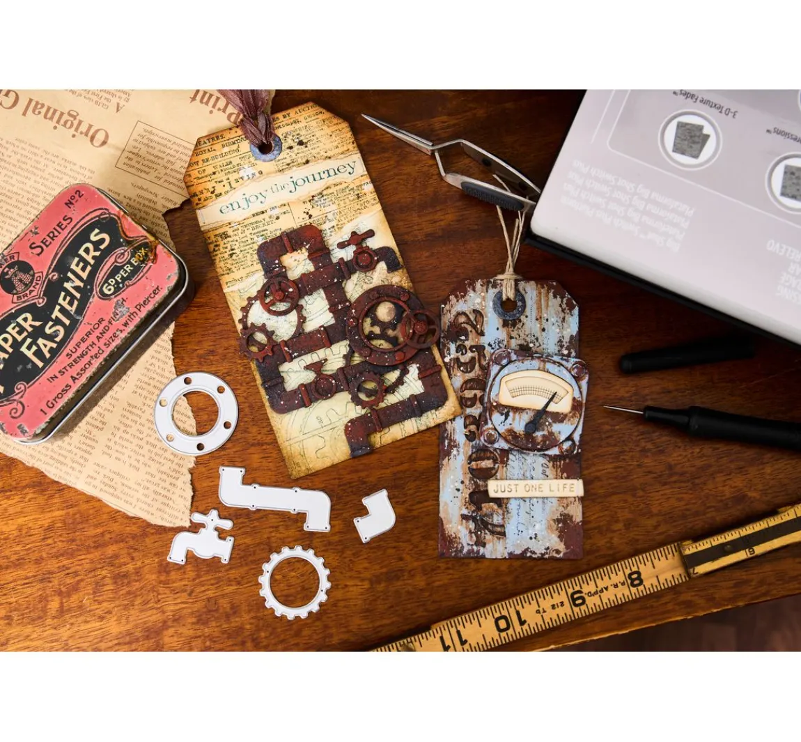 Best Sizzix Thinlits Stanzschablone "Vault Industrial by Tim Holtz"
