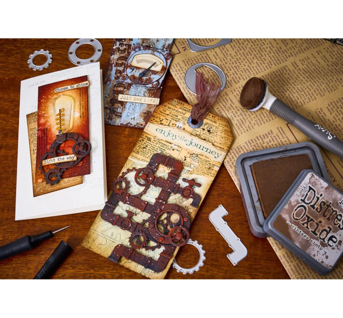 Best Sizzix Thinlits Stanzschablone "Vault Industrial by Tim Holtz"